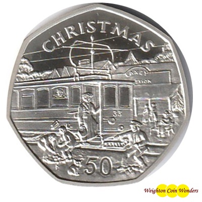 1989 Silver Proof Christmas 50p - ELECTRIC TRAM